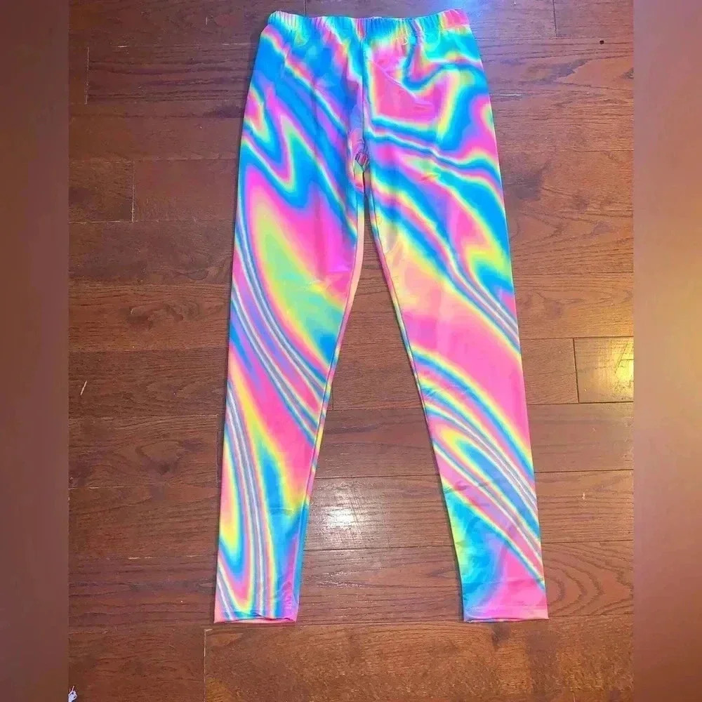 Rainbow leggings swirl